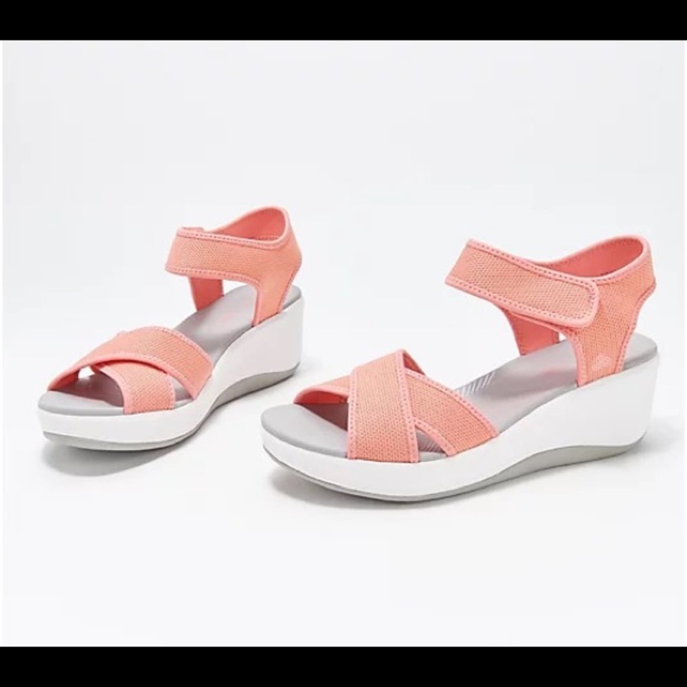 💥HOT SALE 💥 Clarks Cloudsteppers Wedge Sport Sandals - Step Cali Skye